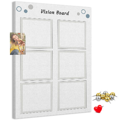 Wall cork memo board Vision board with empty frames