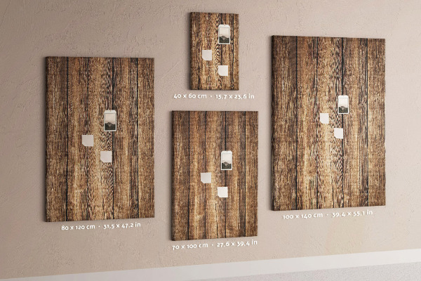 Wall cork memo board Natural wood texture background