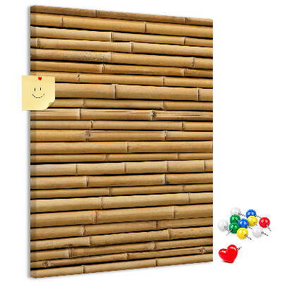 Cork notice board Natural bamboo boards in warm shades