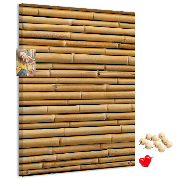 Cork notice board Natural bamboo boards in warm shades