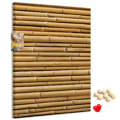 Cork notice board Natural bamboo boards in warm shades
