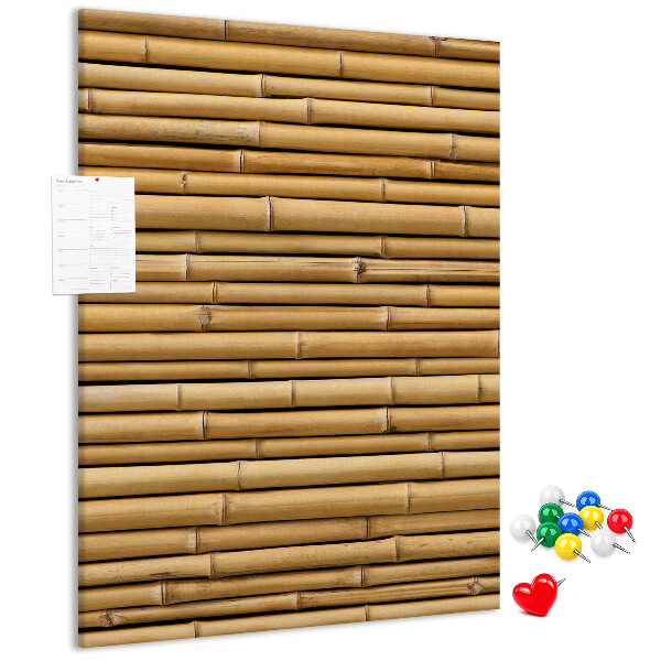 Cork notice board Natural bamboo boards in warm shades