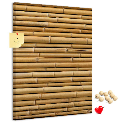 Cork notice board Natural bamboo boards in warm shades