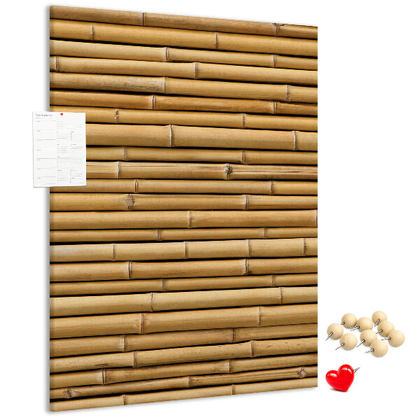 Cork notice board Natural bamboo boards in warm shades