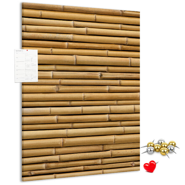Cork notice board Natural bamboo boards in warm shades
