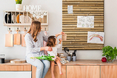 Cork notice board Natural bamboo boards in warm shades