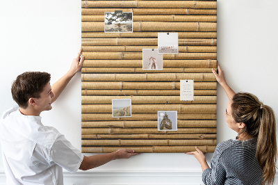 Cork notice board Natural bamboo boards in warm shades