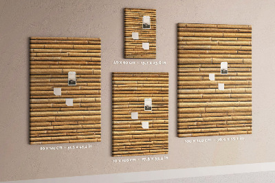 Cork notice board Natural bamboo boards in warm shades