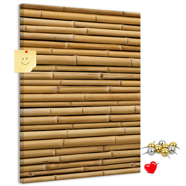Cork notice board Natural bamboo boards in warm shades