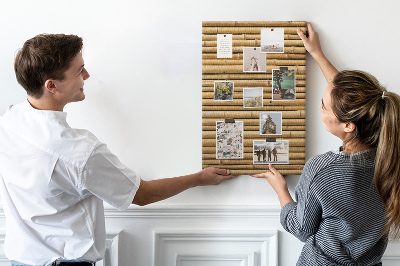 Cork notice board Natural bamboo boards in warm shades