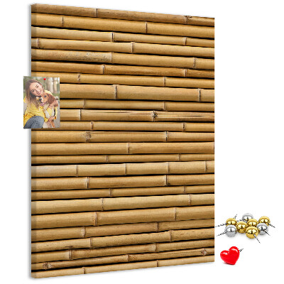 Cork notice board Natural bamboo boards in warm shades