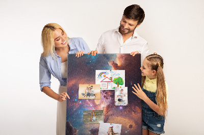 Pin board Cosmic phenomena in a colorful galaxy