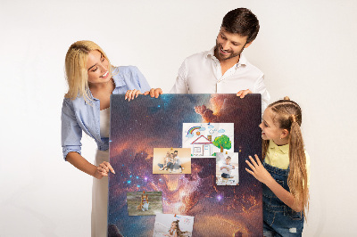 Pin board Cosmic phenomena in a colorful galaxy