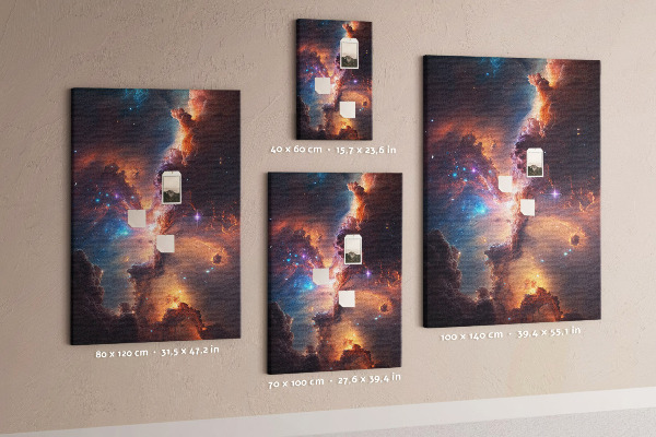 Pin board Cosmic phenomena in a colorful galaxy