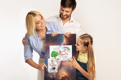 Pin board Cosmic phenomena in a colorful galaxy