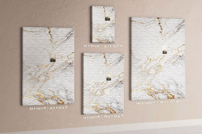 Wall cork memo board Elegant marble with gold veins