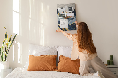 Memo cork board Golden mountains in a peaceful valley