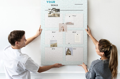 Pin board Goal Planning with a Chevron Theme