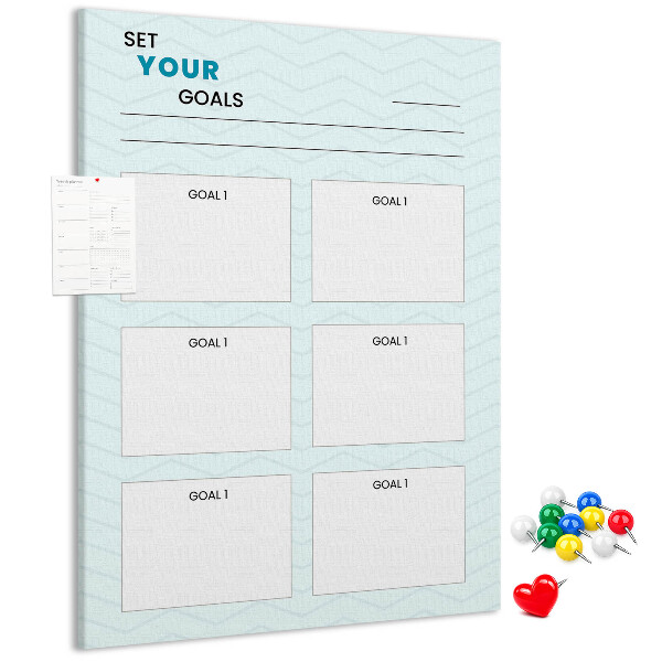 Pin board Goal Planning with a Chevron Theme