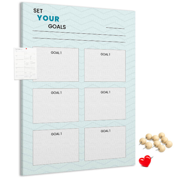 Pin board Goal Planning with a Chevron Theme