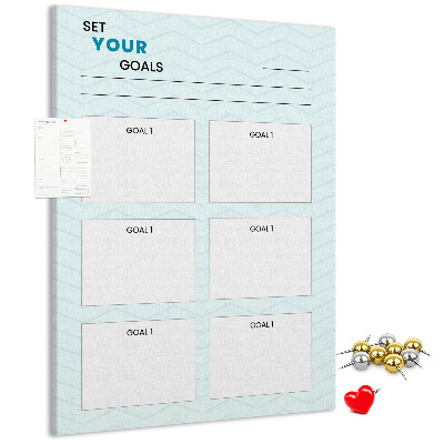 Pin board Goal Planning with a Chevron Theme