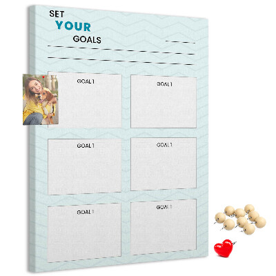 Pin board Goal Planning with a Chevron Theme