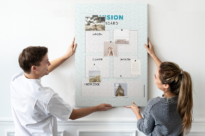 Cork notice board Vision board with four goal categories