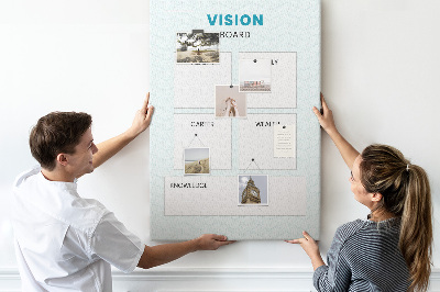 Cork notice board Vision board with four goal categories