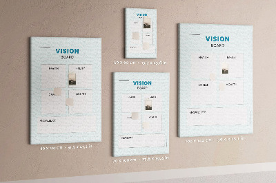 Cork notice board Vision board with four goal categories