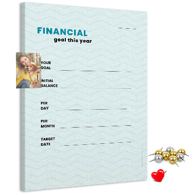 Pin board A theme for planning financial goals