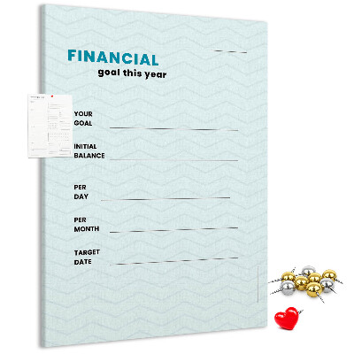 Pin board A theme for planning financial goals