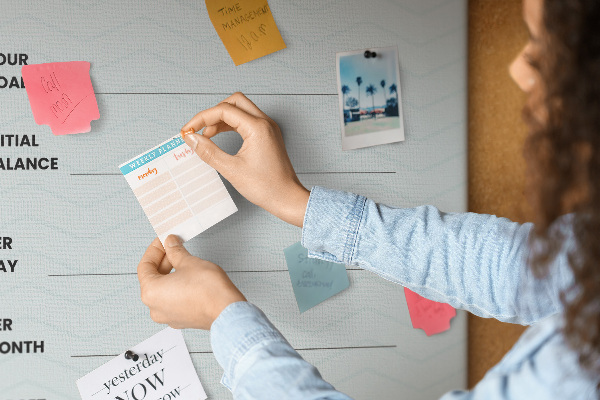 Pin board A theme for planning financial goals