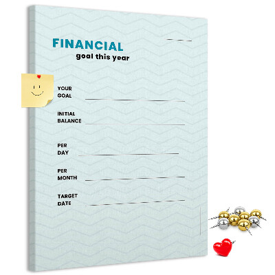 Pin board A theme for planning financial goals
