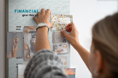 Pin board A theme for planning financial goals