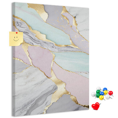 Memo cork board An elegant combination of marble and pastels