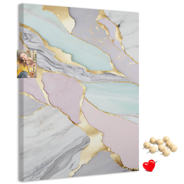 Memo cork board An elegant combination of marble and pastels