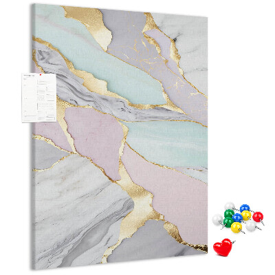 Memo cork board An elegant combination of marble and pastels