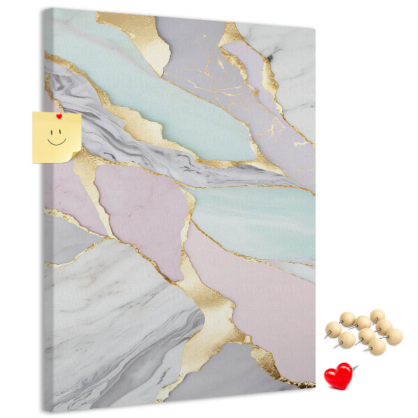 Memo cork board An elegant combination of marble and pastels