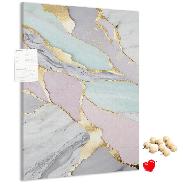 Memo cork board An elegant combination of marble and pastels