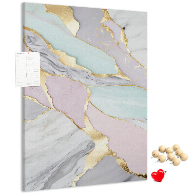 Memo cork board An elegant combination of marble and pastels