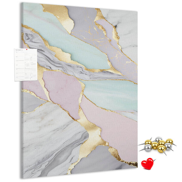 Memo cork board An elegant combination of marble and pastels