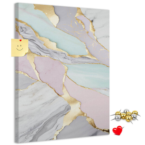Memo cork board An elegant combination of marble and pastels