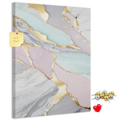 Memo cork board An elegant combination of marble and pastels