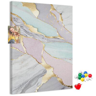 Memo cork board An elegant combination of marble and pastels
