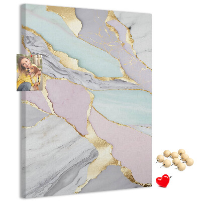 Memo cork board An elegant combination of marble and pastels