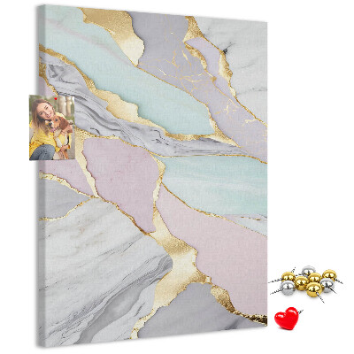 Memo cork board An elegant combination of marble and pastels