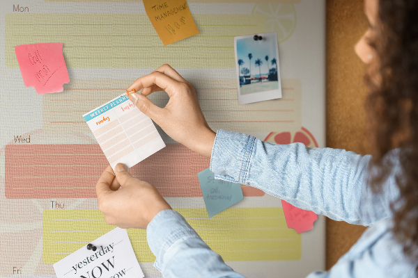 Pin board A colorful weekly meal plan for your family