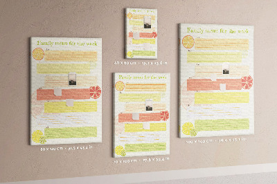Pin board A colorful weekly meal plan for your family