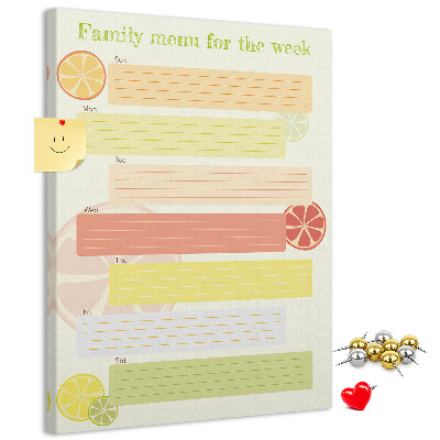 Pin board A colorful weekly meal plan for your family