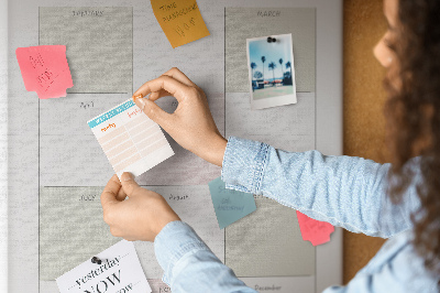 Pin board Annual planner with a minimalist design
